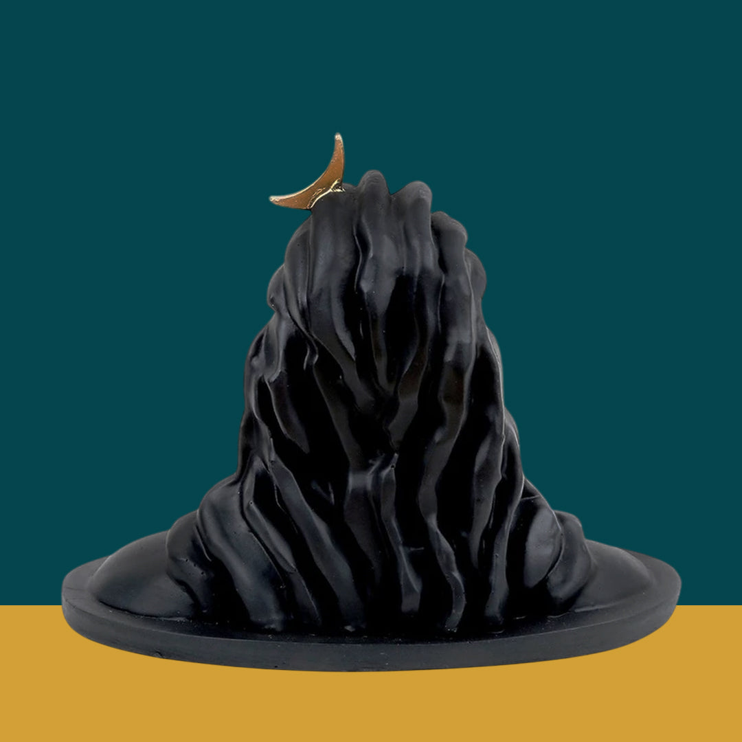 Adiyogi Shiva Idol for Car Dashboard – Black & Gold Finish