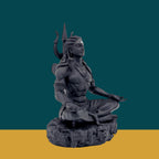 Adiyogi Shiva Meditation Idol for Car Dashboard – Matte Black with Golden Detailing