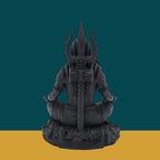 Adiyogi Shiva Meditation Idol for Car Dashboard – Matte Black with Golden Detailing
