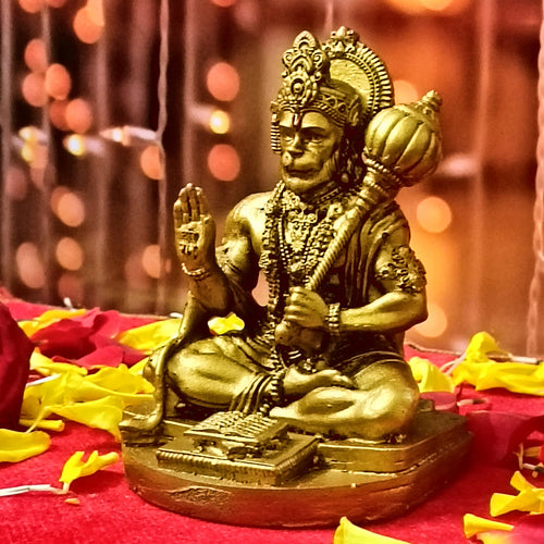 Blessed Hanuman Idol – Seated in Divine Blessing Posture