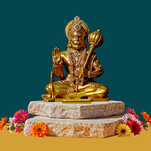 Blessed Hanuman Idol – Seated in Divine Blessing Posture