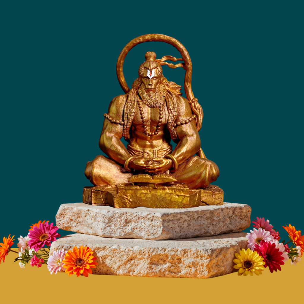 Yogi Hanuman Idol – Divine Strength in Meditative Stillness