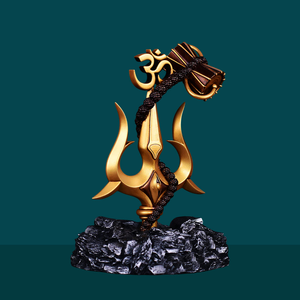 Trishul with Damru & Om Idol – Essence of Mahadev’s Power