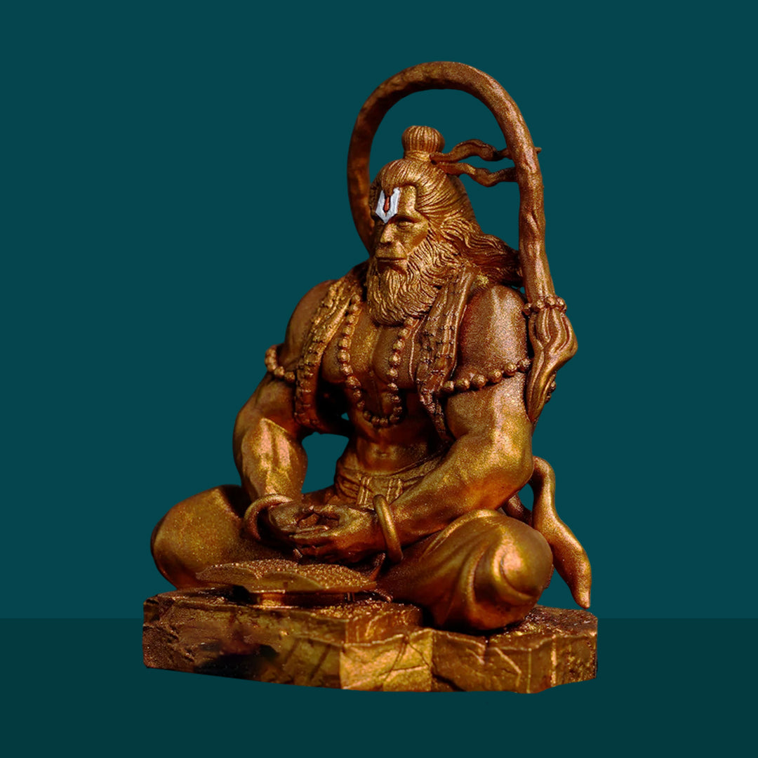 Yogi Hanuman Idol – Divine Strength in Meditative Stillness