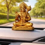 Golden Lord Hanuman Blessing Idol – Premium Car Dashboard & Home Decor Statue