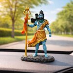 Lord Shiva Trishul Car Dashboard Idol – Mahadev Standing Figurine for Strength & Protection
