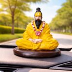 Premanand Ji Maharaj Car Dashboard Idol – Premium Spiritual Blessing Statue